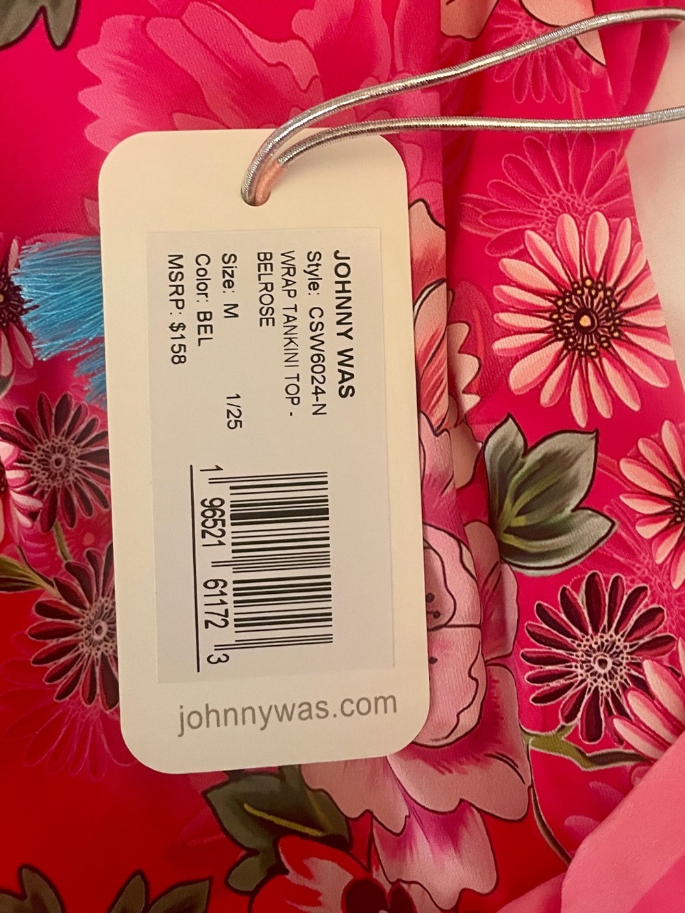 NWT Johnny Was Belrose Wrap Tankini Top. Medium. FUN! - Picture 5 of 7
